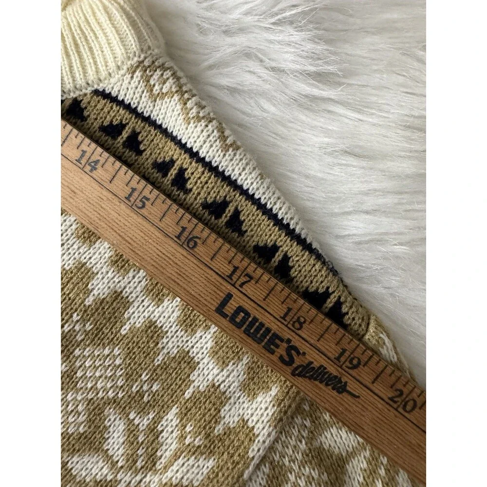 Vintage 70 JC Penney Nordic Fair‎ Isle Cable Knit Acrylic Sweater Mens XL